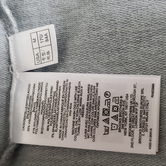 Brooks Brothers Red Fleece gray with lace overlay short sleeve top Size Medium - Picture 7 of 7